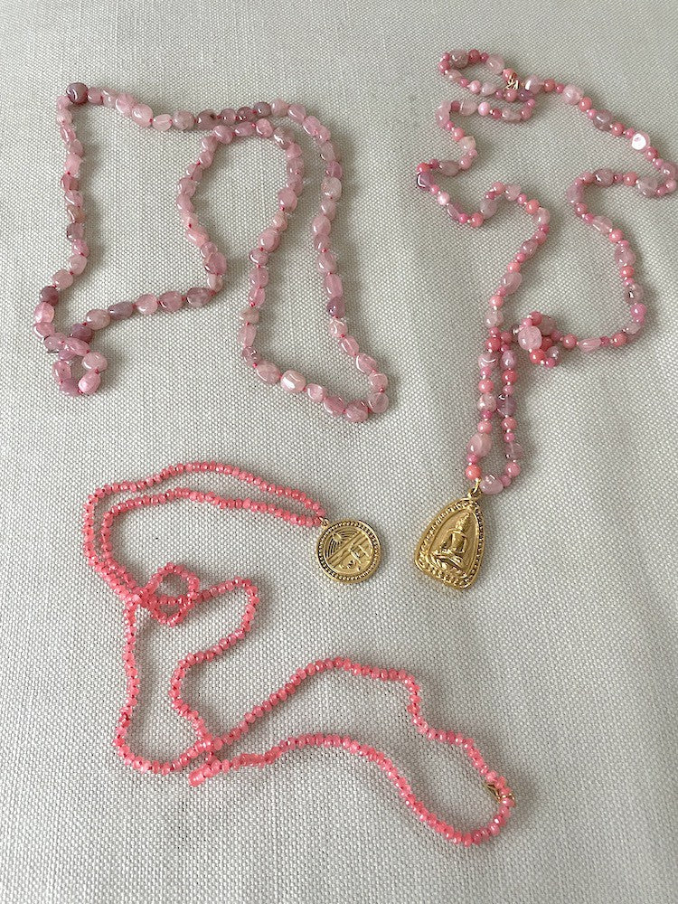 Buddha Icon Halsband Rosa - Bild 3