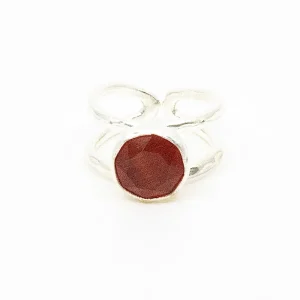 Tau Ring Silver Orange