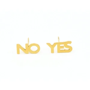 YES or No Örhänge Guld