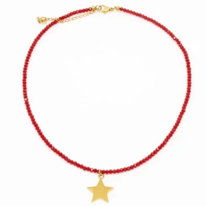 Whole Star Halsband 45cm Röd