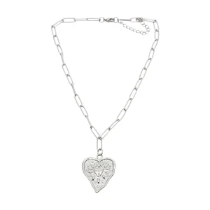 Western Heart Halsband 42cm Silver